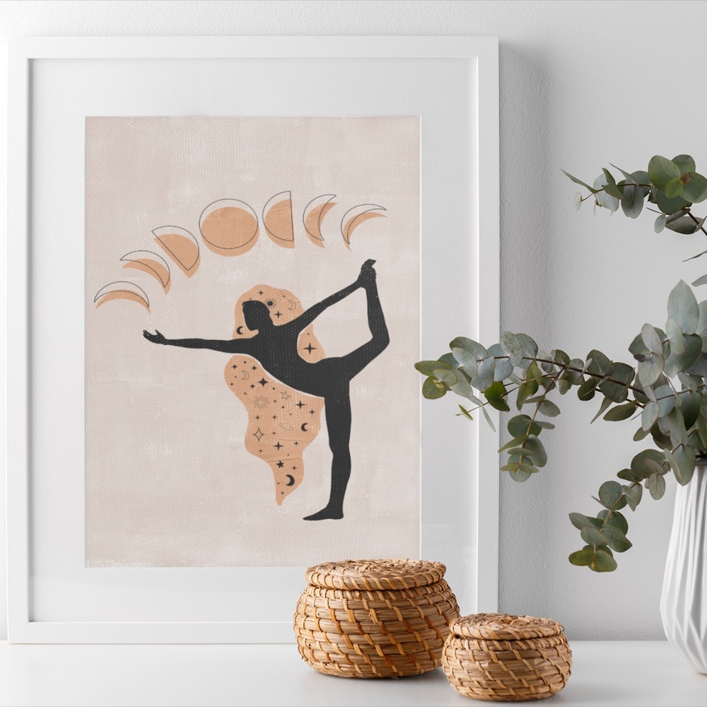 Wall Art Bohemian Woman Silhouette Celestial Print Poster Unframed - Picture 3 of 16